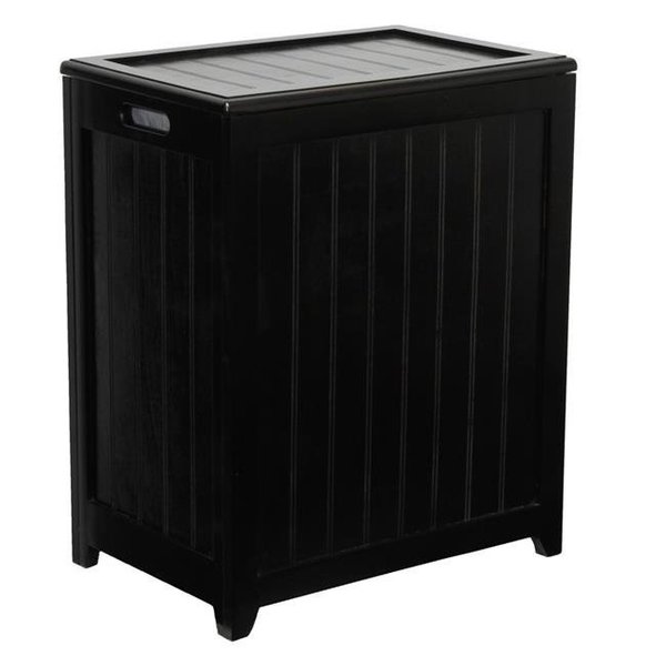 Oceanstar Design Oceanstar Design RHP0109MH Mahogany Finished Laundry Hamper with Interior Bag RHP0109MH